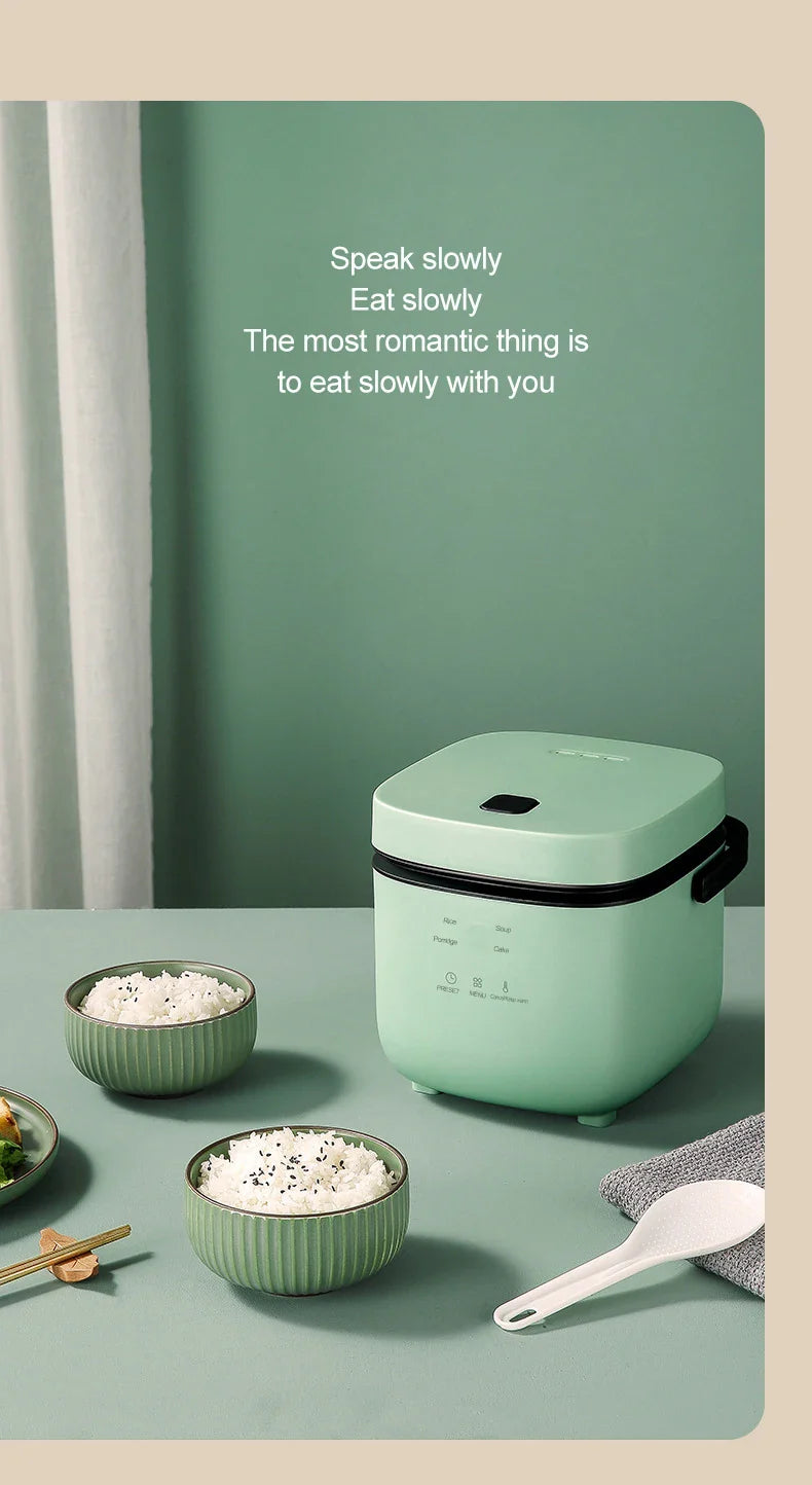 Mini Panela Elétrica de Arroz 1,2L – Cozinha Automática, Antiaderente