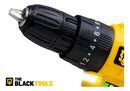 Parafusadeira E Furadeira De Impacto 3/8 The Black Tools Tb21-pz Com 2 Baterias E Acessorios