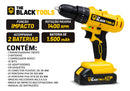 Parafusadeira E Furadeira De Impacto 3/8 The Black Tools Tb21-pz Com 2 Baterias E Acessorios