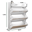 Armário de Sapatos com 3 Portas e 2 Gavetas + Mochila Brinde