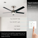 Moes WiFi + RF Smart Ceiling Fan & Light Switch – Controle por App, Voz e RF Remote