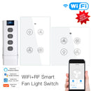 Moes WiFi + RF Smart Ceiling Fan & Light Switch – Controle por App, Voz e RF Remote