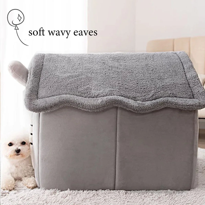 Casinha Dobrável para Gatos e Cães – Conforto e Aquecimento para o Inverno