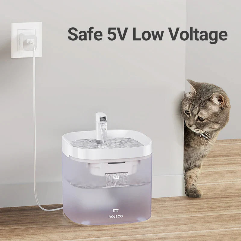 Fonte de Água Automática ROJECO – Hidratação Limpa e Saudável para Seu Pet
