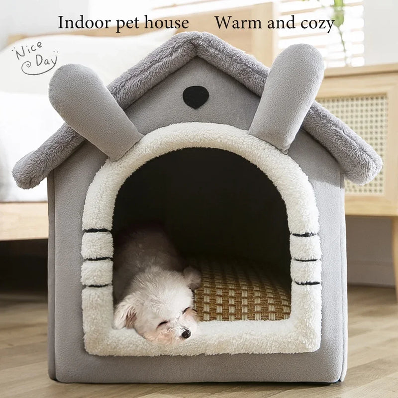 Casinha Dobrável para Gatos e Cães – Conforto e Aquecimento para o Inverno