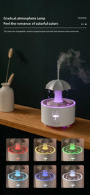 Umidificador Nuvem Chuva – Difusor de Óleos Essenciais, Luminária Noturna e Fonte Decorativa