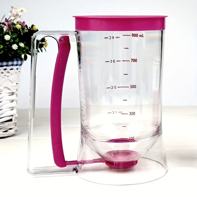 Dosador de Massa 900ml – Dispenser Manual com Medição para Cupcakes, Panquecas, Waffles e Bolos
