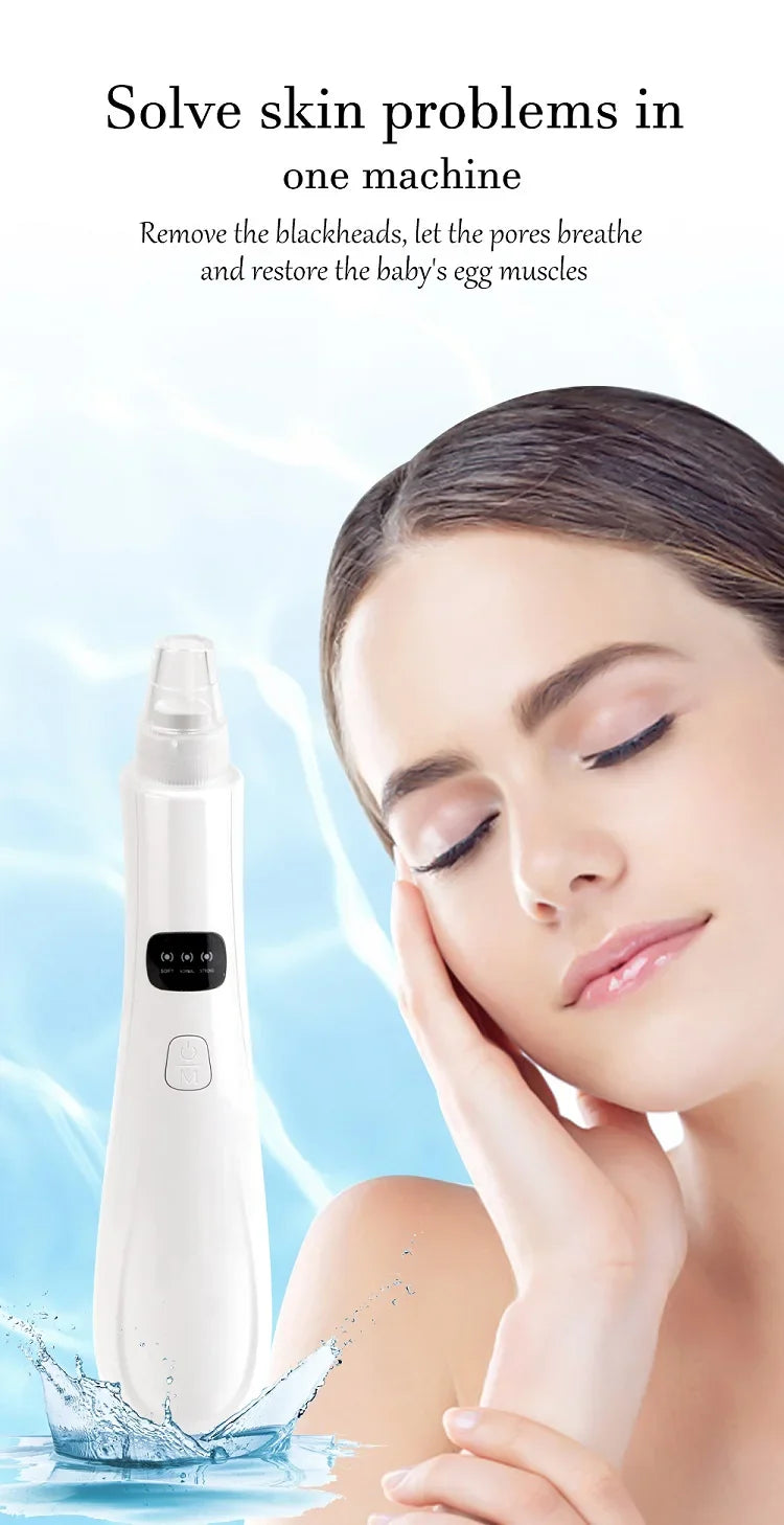 Removedor de Cravos Elétrico 3 Níveis – Limpeza Facial Profunda & Rejuvenescimento