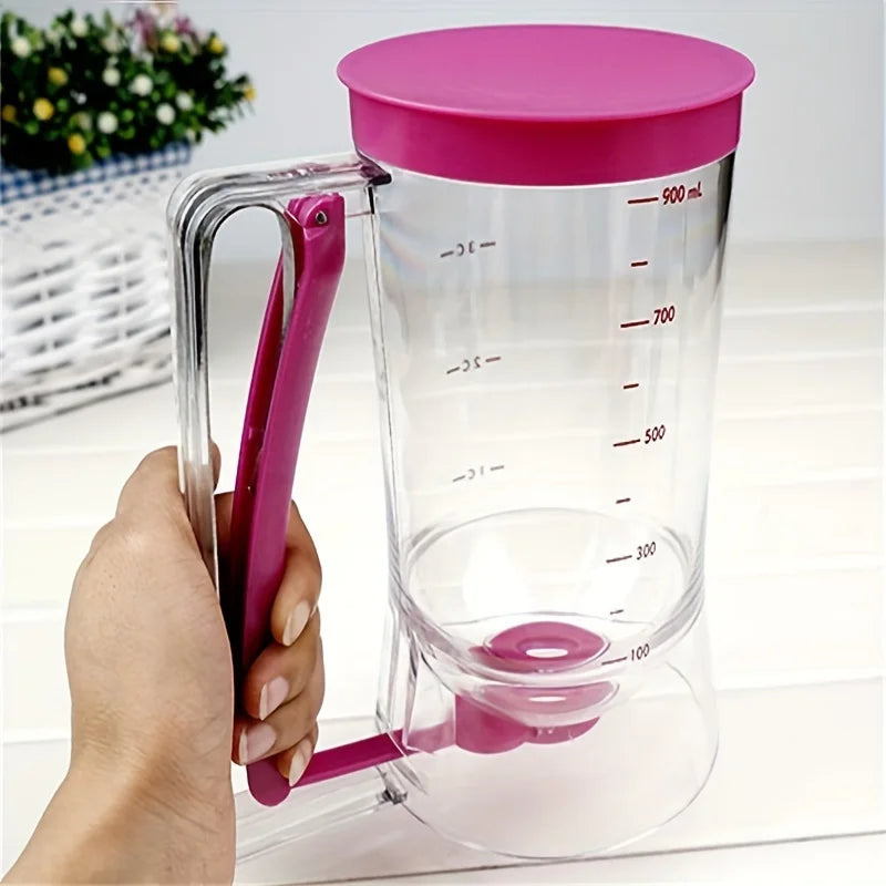 Dosador de Massa 900ml – Dispenser Manual com Medição para Cupcakes, Panquecas, Waffles e Bolos