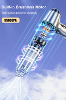 Aspirador Portátil sem Fio – Alta Sucção para Carro e Casa