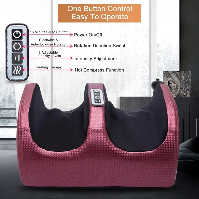 Massageador Elétrico para Pés com Terapia de Calor Shiatsu – Alívio da Dor e Relaxamento Muscular