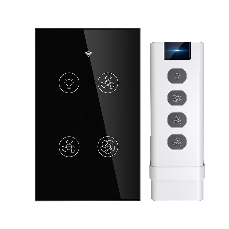 Moes WiFi + RF Smart Ceiling Fan & Light Switch – Controle por App, Voz e RF Remote