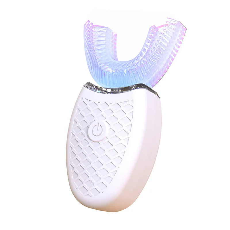 Escova de Dentes Elétrica U-Type 360° – Silicone, Sônica, USB Recarregável, À Prova d’Água