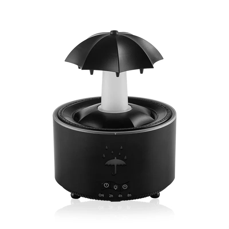 Umidificador Nuvem Chuva – Difusor de Óleos Essenciais, Luminária Noturna e Fonte Decorativa