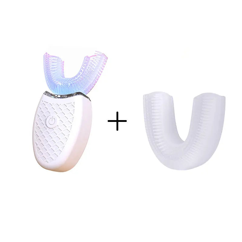 Escova de Dentes Elétrica U-Type 360° – Silicone, Sônica, USB Recarregável, À Prova d’Água