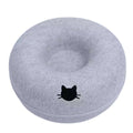 Cama Donut em Feltro para Gatos – Conforto e Brincadeira em Um Só Produto