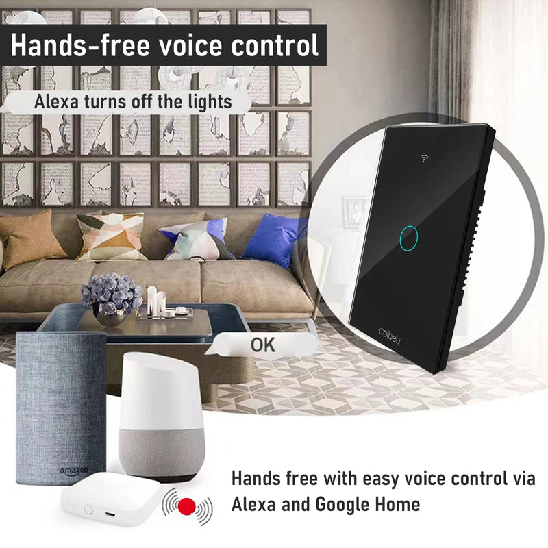 Interruptor Inteligente Wi-Fi Touch com Alexa e Tuya – Controle por Voz e Automação Residencial