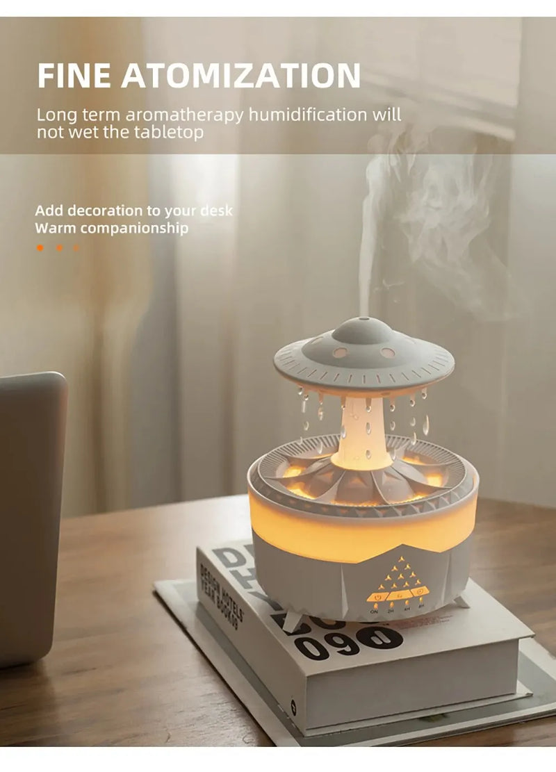Aierwill UFO Umidificador de Ar Ultrassônico com Aromaterapia – Difusor de Óleos Essenciais com Controle Remoto