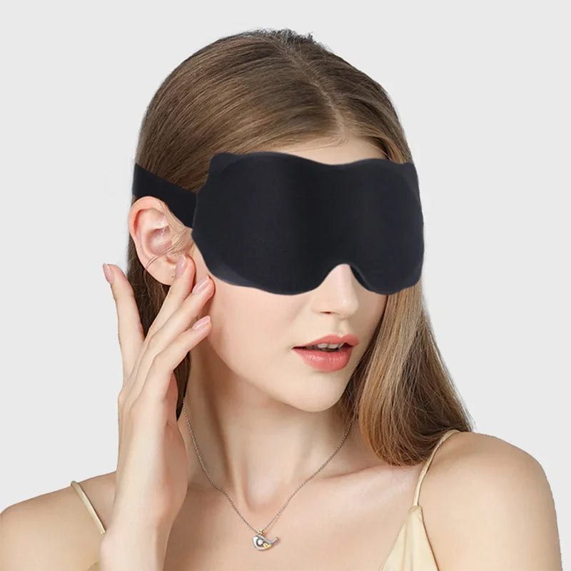 Máscara de Dormir 3D Conforto Total – Bloqueia 100% da Luz & Alívio para os Olhos
