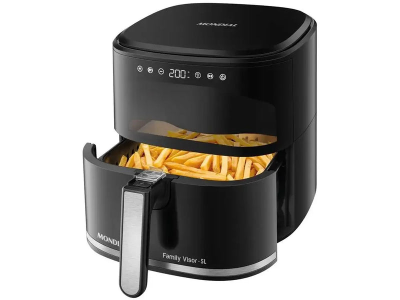 Air Fryer Mondial Grand Family AF-50-DV 5L – Painel Touch, 2000W, Preta, 110V