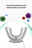 Escova de Dentes Elétrica U-Type 360° – Silicone, Sônica, USB Recarregável, À Prova d’Água