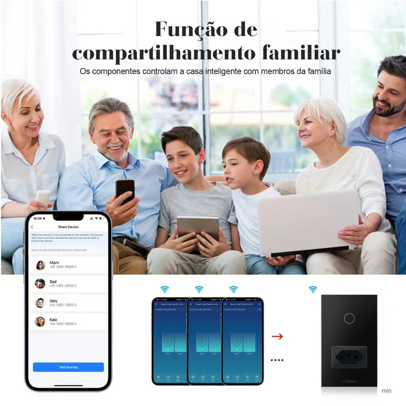 Interruptor Inteligente Wi-Fi Touch com Alexa e Tuya – Controle por Voz e Automação Residencial