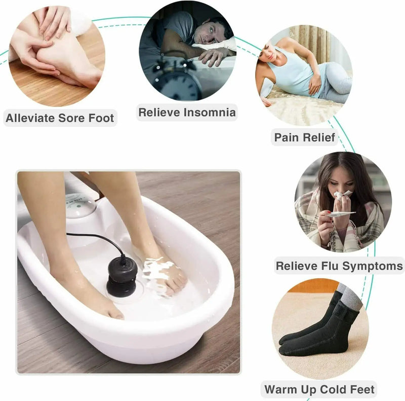 Máquina Detox Ionic Foot Spa – Banho de Pés Ionizador & Massagem Relaxante