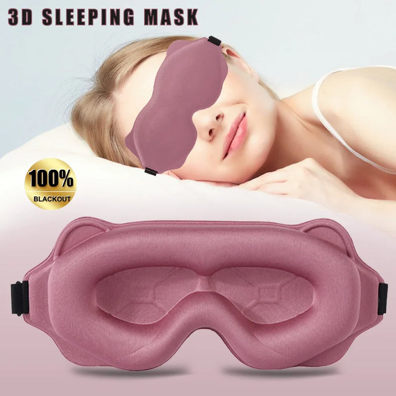 Máscara de Dormir 3D Conforto Total – Bloqueia 100% da Luz & Alívio para os Olhos