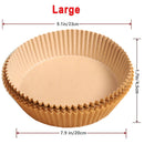 Forma Descartável Antiaderente para Air Fryer | Forros Redondos Resistentes ao Calor