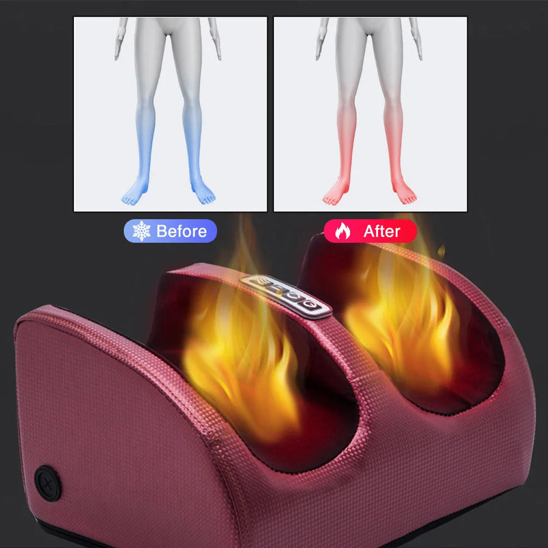 Massageador Elétrico para Pés com Terapia de Calor Shiatsu – Alívio da Dor e Relaxamento Muscular