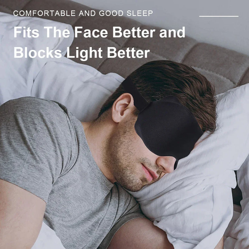 Máscara de Dormir 3D Conforto Total – Bloqueia 100% da Luz & Alívio para os Olhos