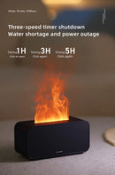 Mini Difusor de Aromas & Umidificador – Chama de LED + Névoa Ultrassônica