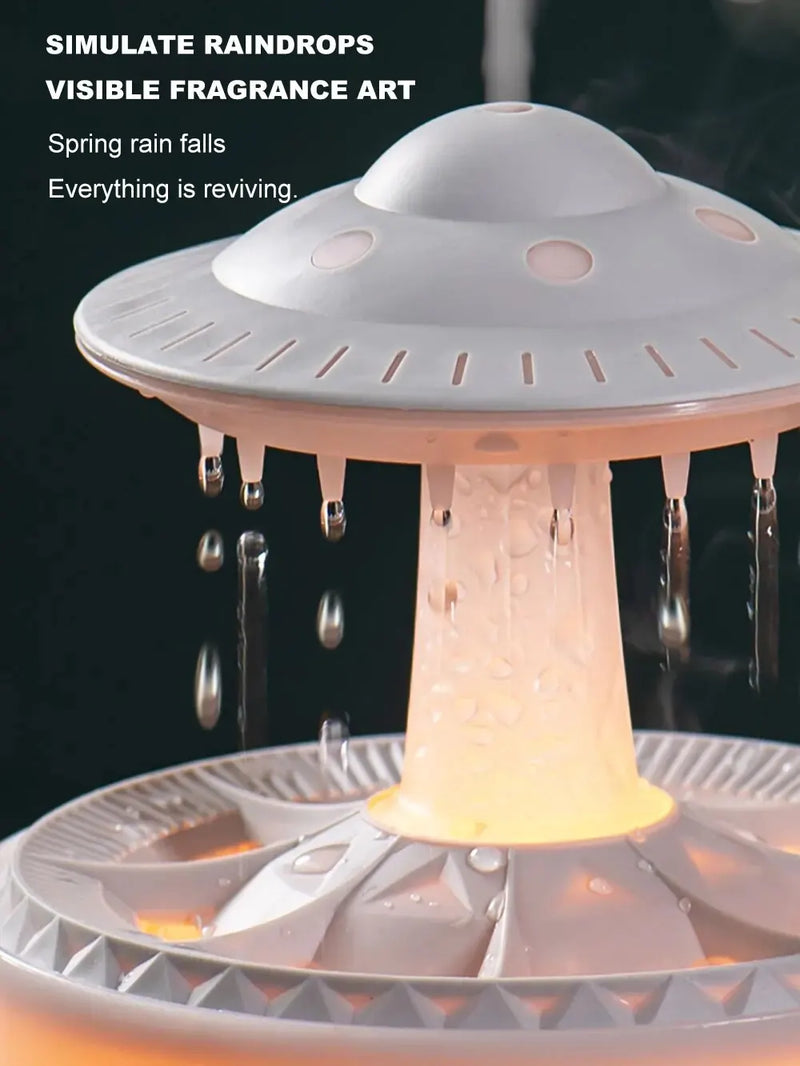Aierwill UFO Umidificador de Ar Ultrassônico com Aromaterapia – Difusor de Óleos Essenciais com Controle Remoto