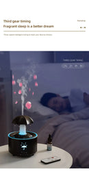 Umidificador Nuvem Chuva – Difusor de Óleos Essenciais, Luminária Noturna e Fonte Decorativa