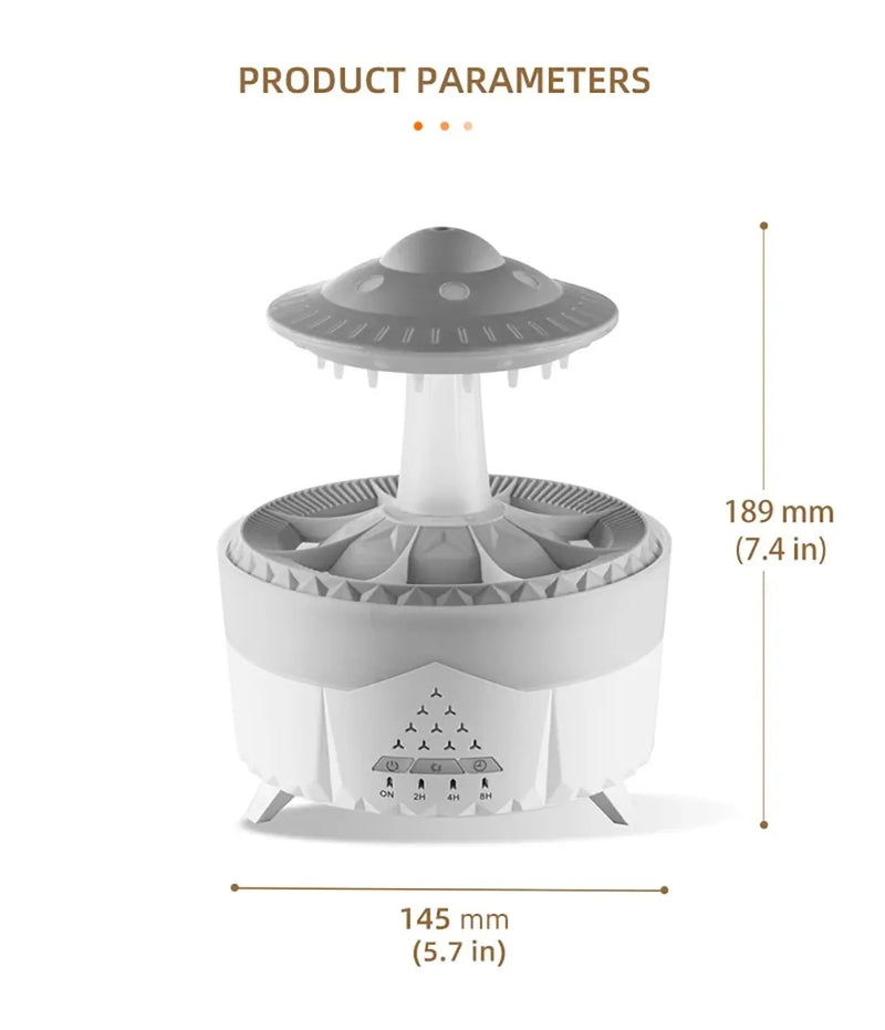 Aierwill UFO Umidificador de Ar Ultrassônico com Aromaterapia – Difusor de Óleos Essenciais com Controle Remoto