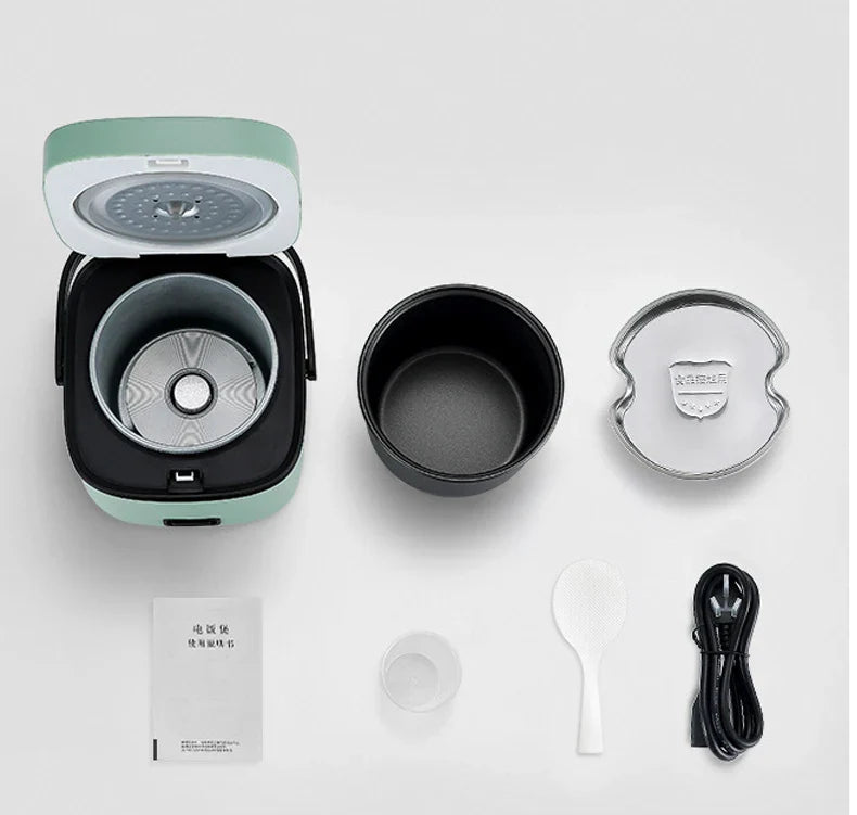 Mini Panela Elétrica de Arroz 1,2L – Cozinha Automática, Antiaderente