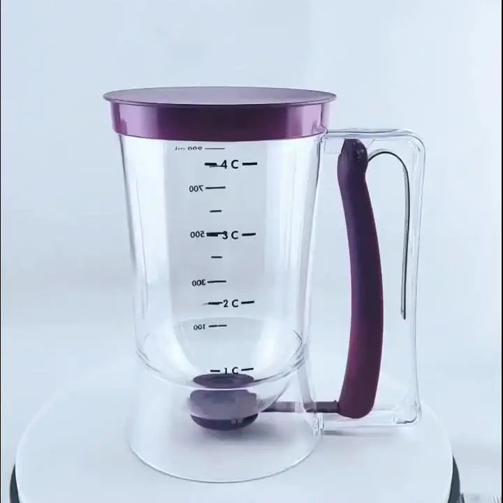 Dosador de Massa 900ml – Dispenser Manual com Medição para Cupcakes, Panquecas, Waffles e Bolos