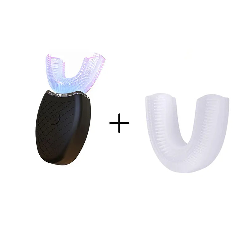 Escova de Dentes Elétrica U-Type 360° – Silicone, Sônica, USB Recarregável, À Prova d’Água