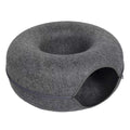 Cama Donut em Feltro para Gatos – Conforto e Brincadeira em Um Só Produto