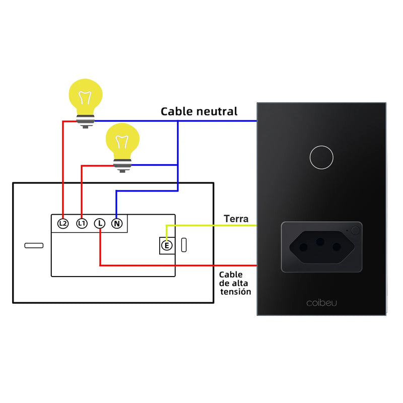 Interruptor Inteligente Wi-Fi Touch com Alexa e Tuya – Controle por Voz e Automação Residencial