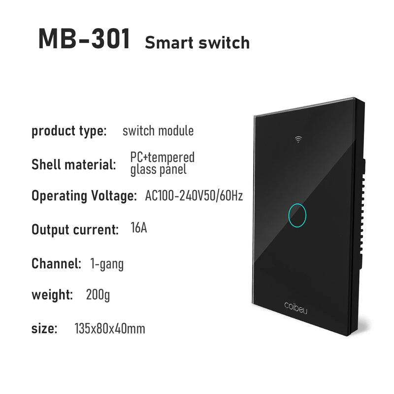 Interruptor Inteligente Wi-Fi Touch com Alexa e Tuya – Controle por Voz e Automação Residencial