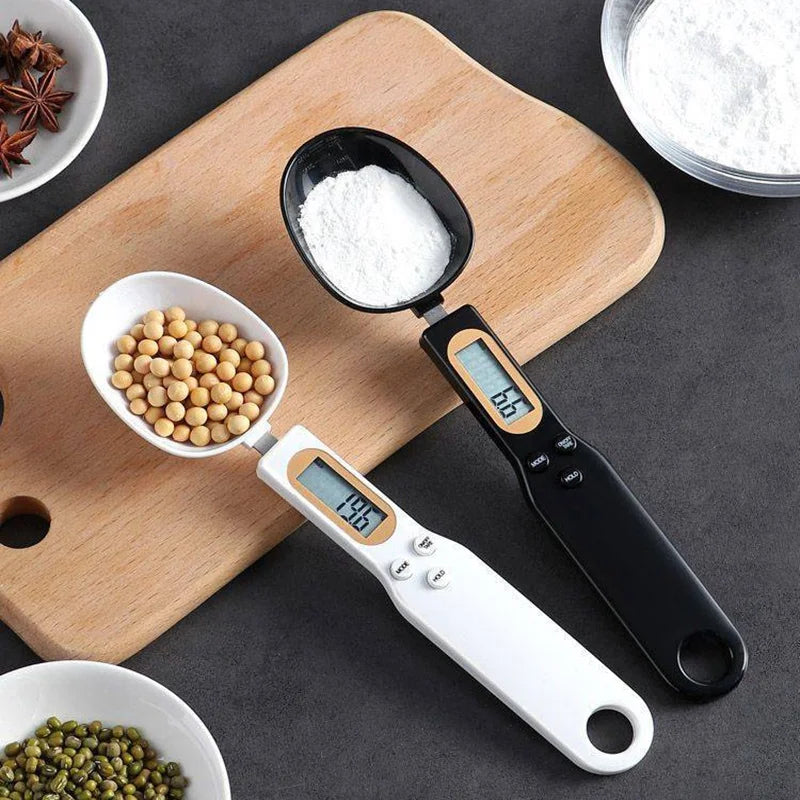 Mini Colher Balança Digital – LCD, Alta Precisão 0,1–500g para Café, Farinha, Leite e Confeitaria
