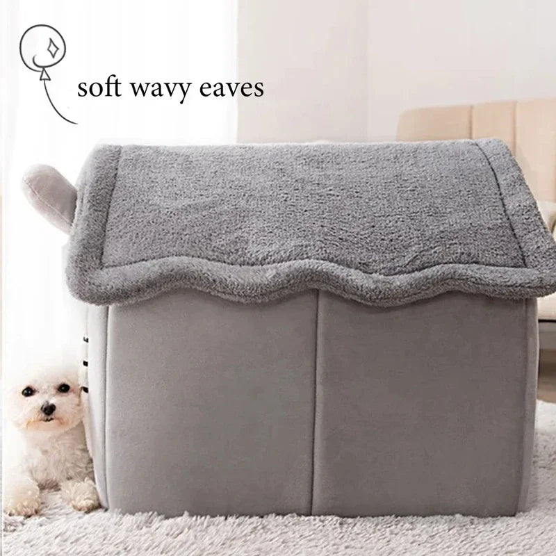Casinha Dobrável para Gatos e Cães – Conforto e Aquecimento para o Inverno