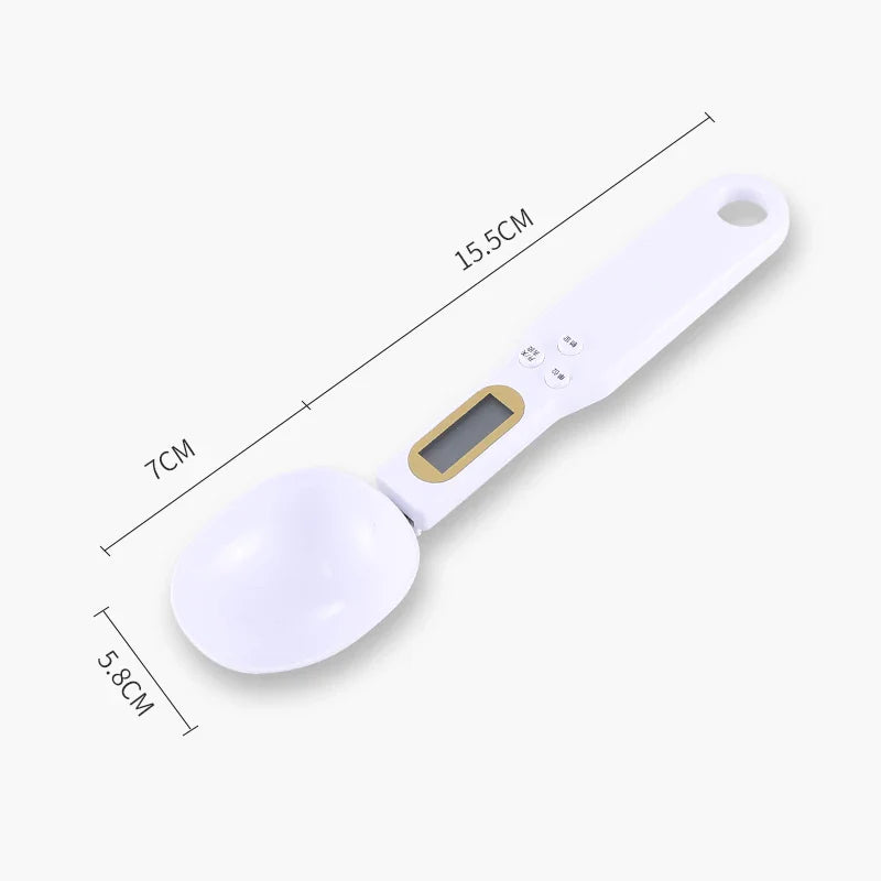Mini Colher Balança Digital – LCD, Alta Precisão 0,1–500g para Café, Farinha, Leite e Confeitaria