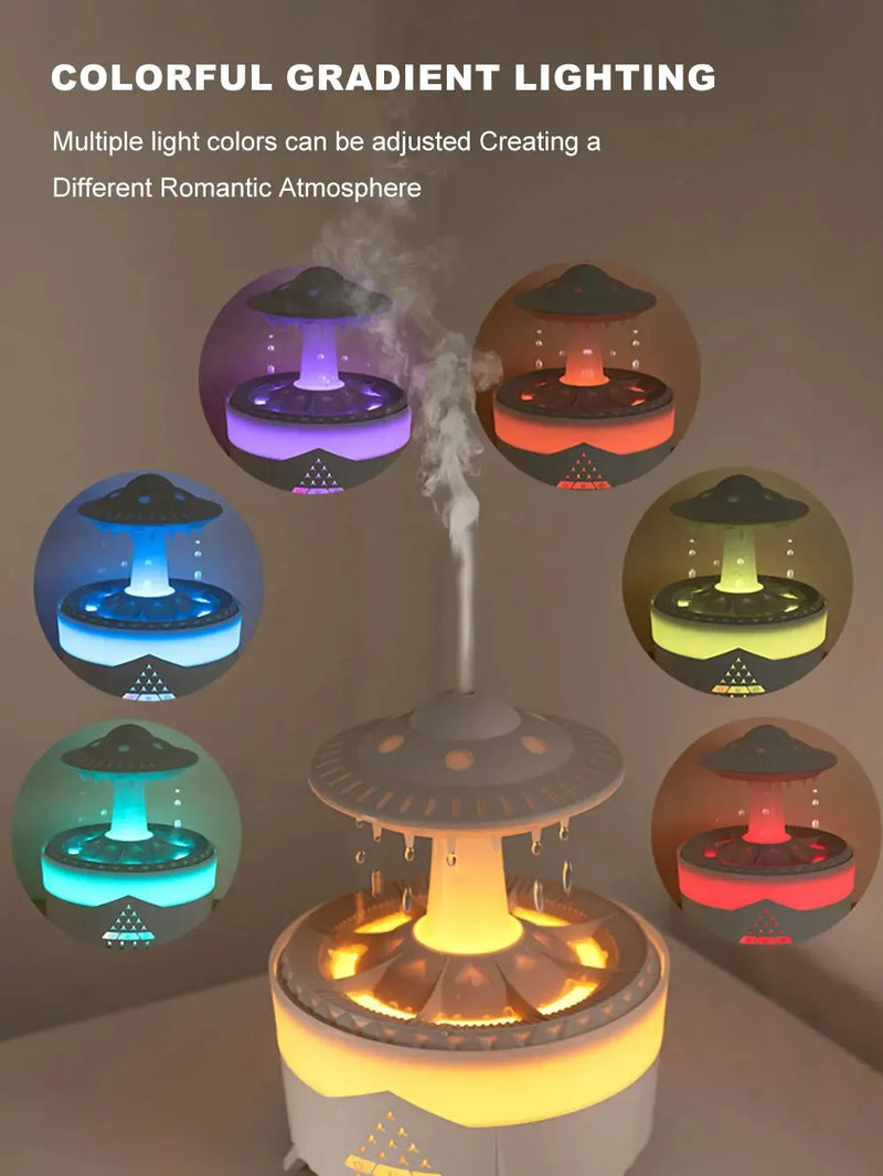 Aierwill UFO Umidificador de Ar Ultrassônico com Aromaterapia – Difusor de Óleos Essenciais com Controle Remoto