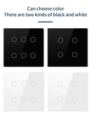 Interruptor Inteligente Tuya WiFi Padrão 4x4 – 4/6/8 Teclas Touch com Controle por Voz (Alexa/Google Home)