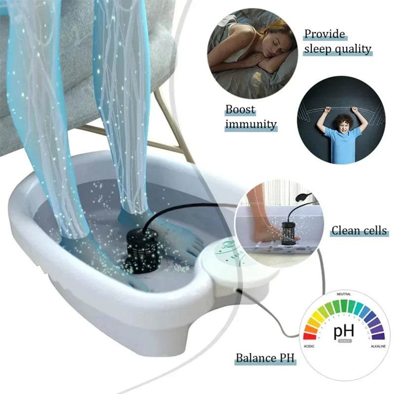 Máquina Detox Ionic Foot Spa – Banho de Pés Ionizador & Massagem Relaxante