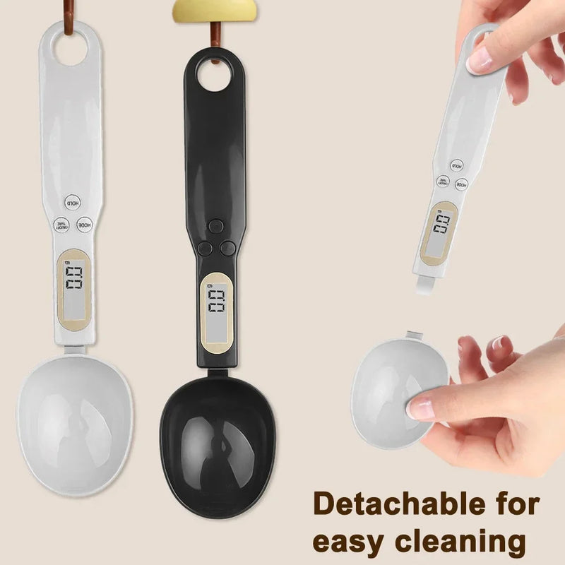 Mini Colher Balança Digital – LCD, Alta Precisão 0,1–500g para Café, Farinha, Leite e Confeitaria