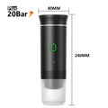 Máquina de Café Espresso Portátil 3 em 1 – 20 Bares de Pressão, Recarregável via USB, Para Cápsulas e Café Moído