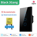 Interruptor Inteligente Wi-Fi + Bluetooth Tuya – Sem Neutro, Touch, Compatível com Alexa e Google Home